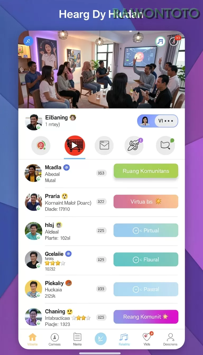 Cuplikan layar HOT985 — menu navigasi